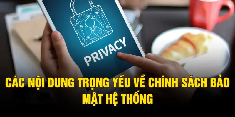 Các nội dung trọng yếu về chính sách bảo mật hệ thống